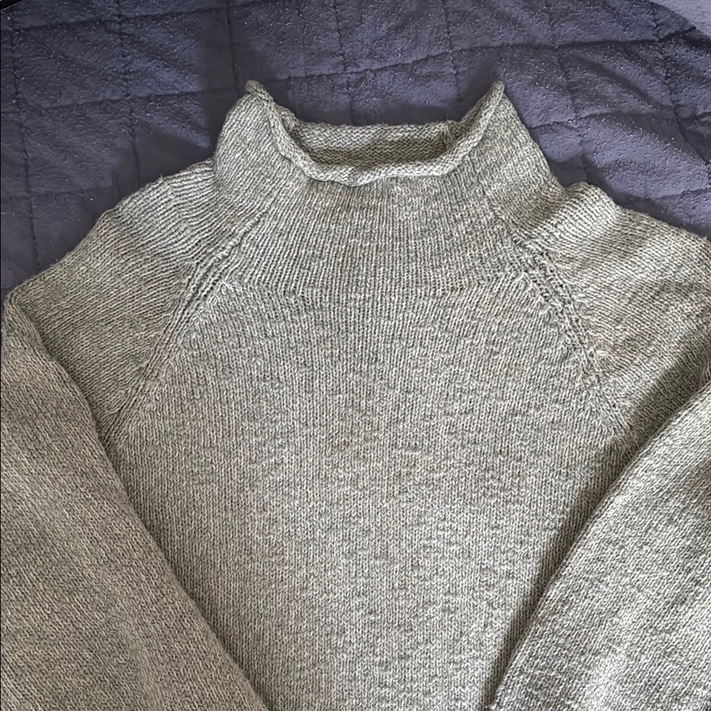 LL Bean Women's Sage Green Knit Sweater